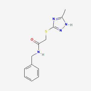 molecular formula C12H14N4OS B4687914 N-benzyl-2-[(5-methyl-1H-1,2,4-triazol-3-yl)sulfanyl]acetamide 