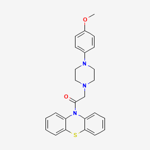 molecular formula C25H25N3O2S B4688093 2-[4-(4-methoxyphenyl)piperazin-1-yl]-1-(10H-phenothiazin-10-yl)ethanone 