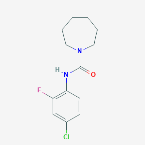 molecular formula C13H16ClFN2O B4688106 N-(4-chloro-2-fluorophenyl)azepane-1-carboxamide 
