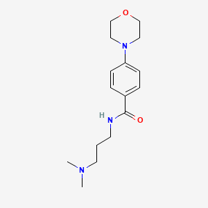 molecular formula C16H25N3O2 B4688163 N-[3-(dimethylamino)propyl]-4-(morpholin-4-yl)benzamide 