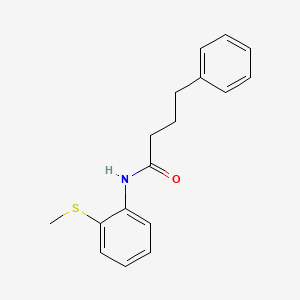 molecular formula C17H19NOS B4688300 N-[2-(methylsulfanyl)phenyl]-4-phenylbutanamide 