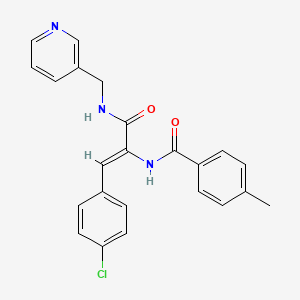 molecular formula C23H20ClN3O2 B4688341 N-(2-(4-CL-PH)-1-(((3-PYRIDINYLMETHYL)AMINO)CARBONYL)VINYL)-4-METHYLBENZAMIDE CAS No. 324564-98-9
