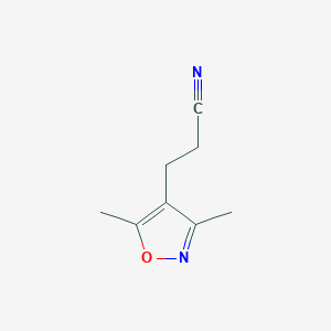 molecular formula C8H10N2O B046884 3-(3,5-Dimethyl-1,2-oxazol-4-yl)propanenitrile CAS No. 116422-98-1
