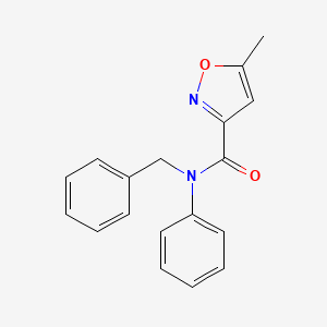 molecular formula C18H16N2O2 B4688523 N-benzyl-5-methyl-N-phenyl-1,2-oxazole-3-carboxamide 