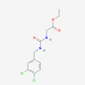 molecular formula C12H14Cl2N2O3 B4688562 ETHYL 2-({[(3,4-DICHLOROBENZYL)AMINO]CARBONYL}AMINO)ACETATE 