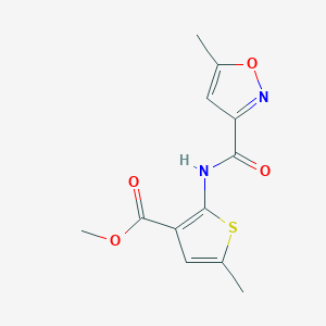 molecular formula C12H12N2O4S B4688580 METHYL 5-METHYL-2-(5-METHYL-1,2-OXAZOLE-3-AMIDO)THIOPHENE-3-CARBOXYLATE 