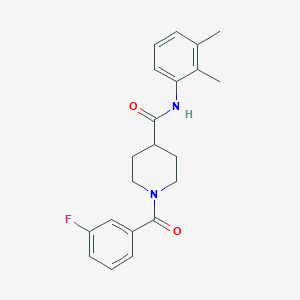 molecular formula C21H23FN2O2 B4688684 N-(2,3-dimethylphenyl)-1-(3-fluorobenzoyl)piperidine-4-carboxamide 