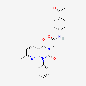 molecular formula C25H22N4O4 B4688723 N-(4-ACETYLPHENYL)-2-{5,7-DIMETHYL-2,4-DIOXO-1-PHENYL-1H,2H,3H,4H-PYRIDO[2,3-D]PYRIMIDIN-3-YL}ACETAMIDE 