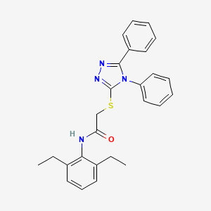 molecular formula C26H26N4OS B4688760 N-(2,6-diethylphenyl)-2-[(4,5-diphenyl-4H-1,2,4-triazol-3-yl)sulfanyl]acetamide 
