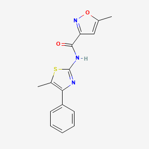 B4688794 5-methyl-N-(5-methyl-4-phenyl-1,3-thiazol-2-yl)-3-isoxazolecarboxamide CAS No. 945202-25-5