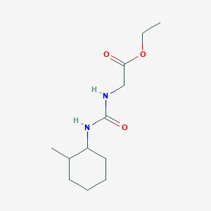 molecular formula C12H22N2O3 B4688919 ETHYL 2-({[(2-METHYLCYCLOHEXYL)AMINO]CARBONYL}AMINO)ACETATE 