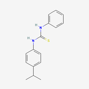molecular formula C16H18N2S B4689018 N-(4-isopropylphenyl)-N'-phenylthiourea 