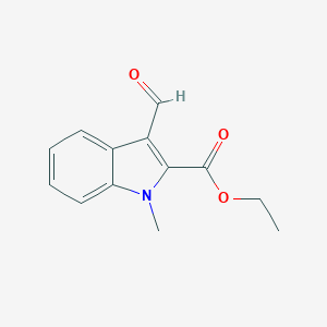 molecular formula C13H13NO3 B046893 Ethyl 3-formyl-1-methyl-1H-indole-2-carboxylate CAS No. 18450-28-7