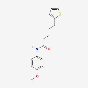 molecular formula C16H19NO2S B4689746 N-(4-methoxyphenyl)-5-thiophen-2-ylpentanamide 