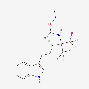 molecular formula C16H17F6N3O2 B4689751 ethyl N-[1,1,1,3,3,3-hexafluoro-2-[2-(1H-indol-3-yl)ethylamino]propan-2-yl]carbamate 