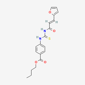molecular formula C19H20N2O4S B4689839 butyl 4-({[(2E)-3-(furan-2-yl)prop-2-enoyl]carbamothioyl}amino)benzoate 