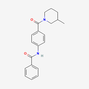 molecular formula C20H22N2O2 B4689876 N-{4-[(3-methylpiperidin-1-yl)carbonyl]phenyl}benzamide 