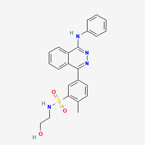 molecular formula C23H22N4O3S B4689877 N-(2-hydroxyethyl)-2-methyl-5-[4-(phenylamino)phthalazin-1-yl]benzenesulfonamide 