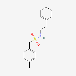 molecular formula C16H23NO2S B4689949 N-[2-(cyclohex-1-en-1-yl)ethyl]-1-(4-methylphenyl)methanesulfonamide 