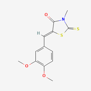 molecular formula C13H13NO3S2 B4690146 (5Z)-5-(3,4-dimethoxybenzylidene)-3-methyl-2-thioxo-1,3-thiazolidin-4-one 