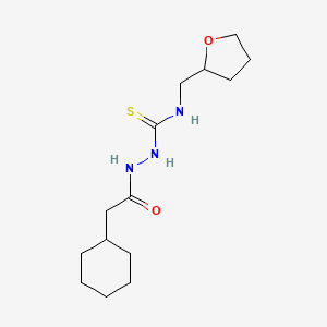 molecular formula C14H25N3O2S B4690168 2-(cyclohexylacetyl)-N-(tetrahydrofuran-2-ylmethyl)hydrazinecarbothioamide 