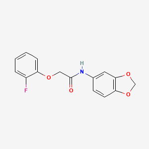 molecular formula C15H12FNO4 B4690249 N-(1,3-benzodioxol-5-yl)-2-(2-fluorophenoxy)acetamide 