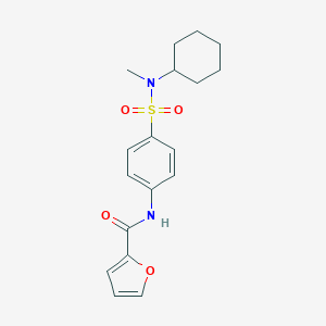 molecular formula C18H22N2O4S B469025 N-(4-{[cyclohexyl(methyl)amino]sulfonyl}phenyl)-2-furamide CAS No. 713507-02-9