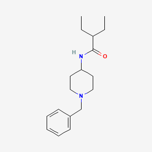 molecular formula C18H28N2O B4690474 N-(1-benzylpiperidin-4-yl)-2-ethylbutanamide 