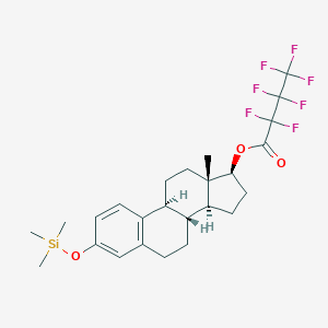 molecular formula C25H31F7O3Si B046905 Estradiol-3-trimethylsilyl ether-17-heptafluorobutyrate CAS No. 120623-45-2