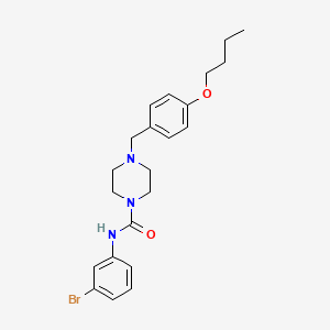 molecular formula C22H28BrN3O2 B4690657 N-(3-bromophenyl)-4-[(4-butoxyphenyl)methyl]piperazine-1-carboxamide 