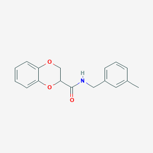 molecular formula C17H17NO3 B4690797 N-[(3-methylphenyl)methyl]-2,3-dihydro-1,4-benzodioxine-3-carboxamide 