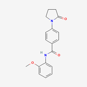 molecular formula C18H18N2O3 B4690966 N-(2-methoxyphenyl)-4-(2-oxopyrrolidin-1-yl)benzamide 