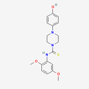 molecular formula C19H23N3O3S B4690974 N-(2,5-dimethoxyphenyl)-4-(4-hydroxyphenyl)piperazine-1-carbothioamide 