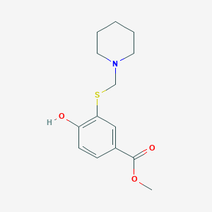molecular formula C14H19NO3S B4690993 Methyl 4-hydroxy-3-(piperidin-1-ylmethylsulfanyl)benzoate 