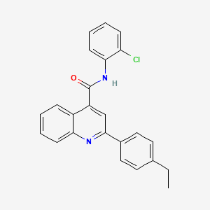 molecular formula C24H19ClN2O B4691006 N-(2-chlorophenyl)-2-(4-ethylphenyl)quinoline-4-carboxamide 