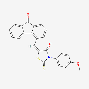 molecular formula C24H15NO3S2 B4691027 (5E)-3-(4-methoxyphenyl)-5-[(9-oxofluoren-4-yl)methylidene]-2-sulfanylidene-1,3-thiazolidin-4-one 