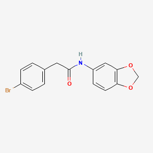 molecular formula C15H12BrNO3 B4691045 N-(1,3-benzodioxol-5-yl)-2-(4-bromophenyl)acetamide 