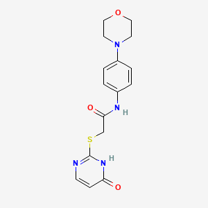 molecular formula C16H18N4O3S B4691215 N-[4-(morpholin-4-yl)phenyl]-2-[(6-oxo-1,6-dihydropyrimidin-2-yl)sulfanyl]acetamide 