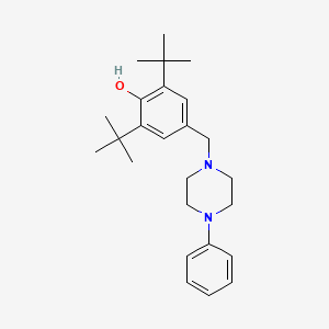 molecular formula C25H36N2O B4691348 Phenol, 2,6-bis(1,1-dimethylethyl)-4-[(4-phenyl-1-piperazinyl)methyl]- CAS No. 66393-54-2