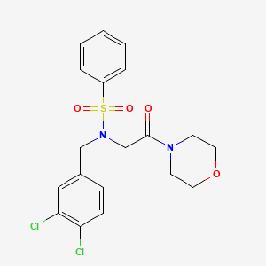 molecular formula C19H20Cl2N2O4S B4691373 N-(3,4-dichlorobenzyl)-N-[2-(morpholin-4-yl)-2-oxoethyl]benzenesulfonamide 