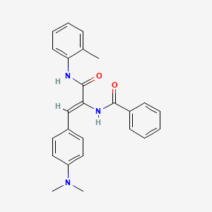 molecular formula C25H25N3O2 B4691453 N-[(Z)-1-[4-(dimethylamino)phenyl]-3-(2-methylanilino)-3-oxoprop-1-en-2-yl]benzamide 
