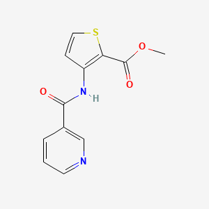 molecular formula C12H10N2O3S B4692001 METHYL 3-[(3-PYRIDYLCARBONYL)AMINO]-2-THIOPHENECARBOXYLATE 