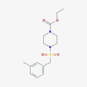 molecular formula C15H22N2O4S B4692281 Ethyl 4-[(3-methylbenzyl)sulfonyl]piperazine-1-carboxylate 