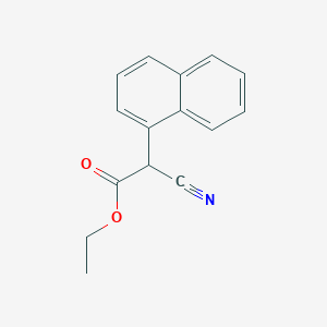 molecular formula C15H13NO2 B046923 Ethyl 2-cyano-2-(naphthalen-1-yl)acetate CAS No. 13234-71-4