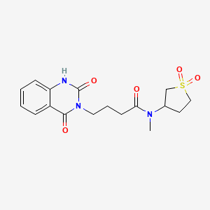 molecular formula C17H21N3O5S B4692363 N-(1,1-dioxidotetrahydrothiophen-3-yl)-4-(2-hydroxy-4-oxoquinazolin-3(4H)-yl)-N-methylbutanamide 