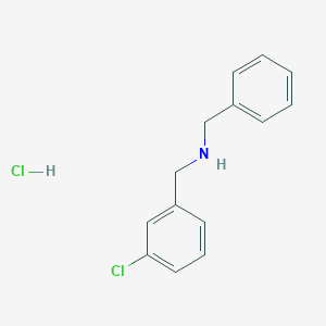 molecular formula C14H15Cl2N B4692690 N-[(3-chlorophenyl)methyl]-1-phenylmethanamine;hydrochloride 
