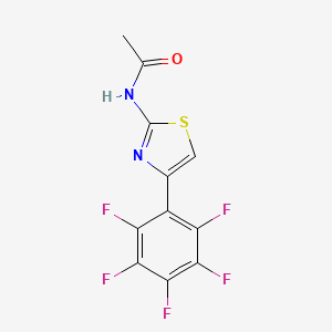 molecular formula C11H5F5N2OS B4692885 N-[4-(2,3,4,5,6-pentafluorophenyl)-1,3-thiazol-2-yl]acetamide 