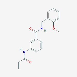 molecular formula C18H20N2O3 B4693088 N-(2-methoxybenzyl)-3-(propanoylamino)benzamide 