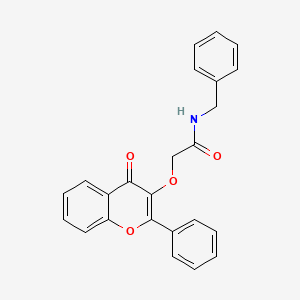 molecular formula C24H19NO4 B4693124 N-benzyl-2-(4-oxo-2-phenylchromen-3-yl)oxyacetamide 