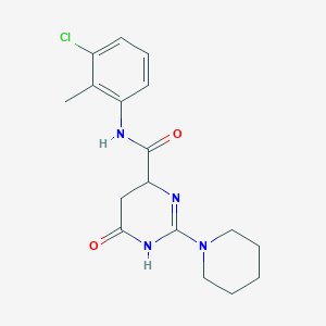 molecular formula C17H21ClN4O2 B4693130 N-(3-chloro-2-methylphenyl)-6-oxo-2-(piperidin-1-yl)-3,4,5,6-tetrahydropyrimidine-4-carboxamide 